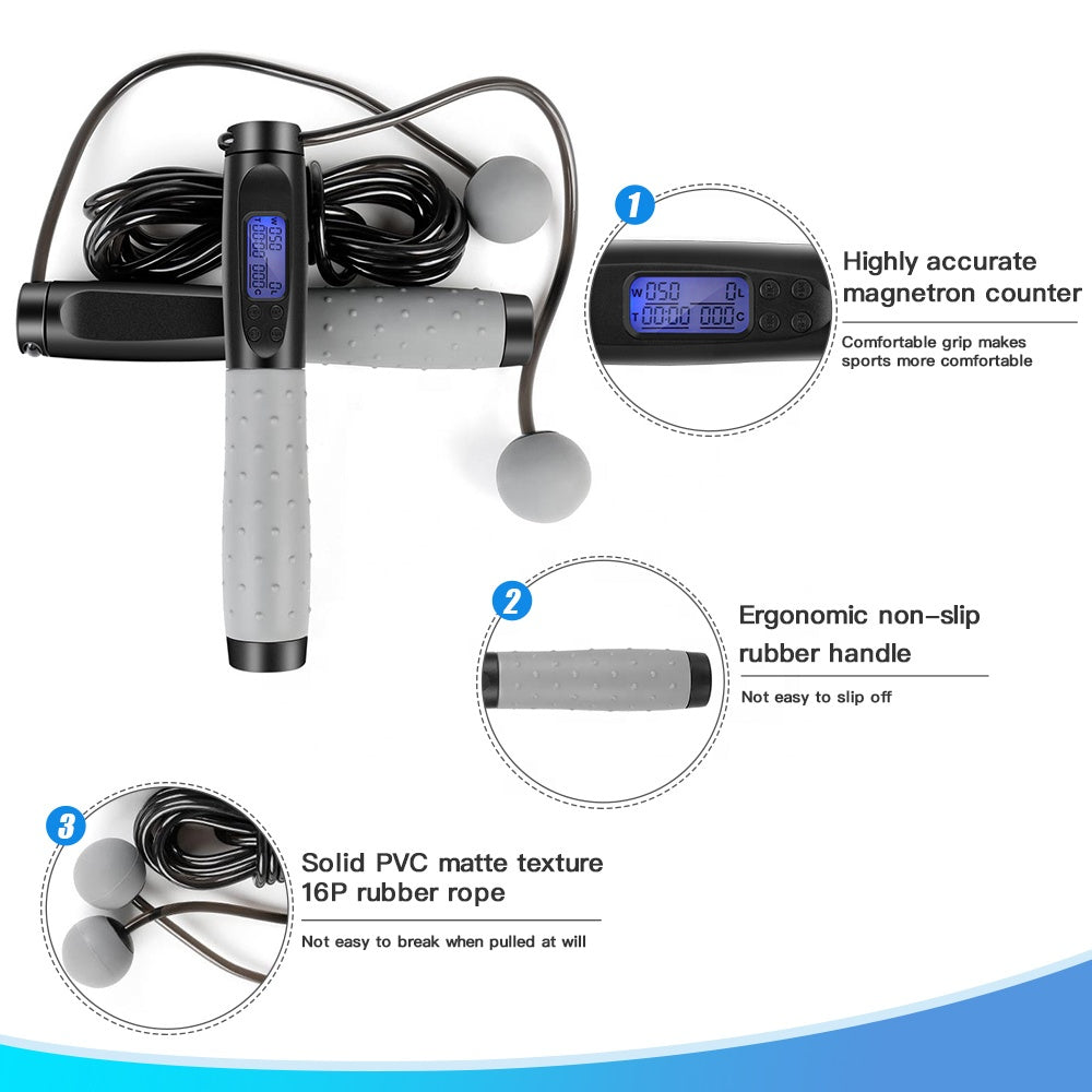 Electronic Jump Rope – LCD Display Calorie Counter | CoreKindFitness
