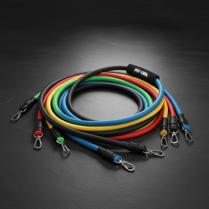 5 Premium Colored Resistance Tubes – Home Gym Equipment | CoreKindFitness